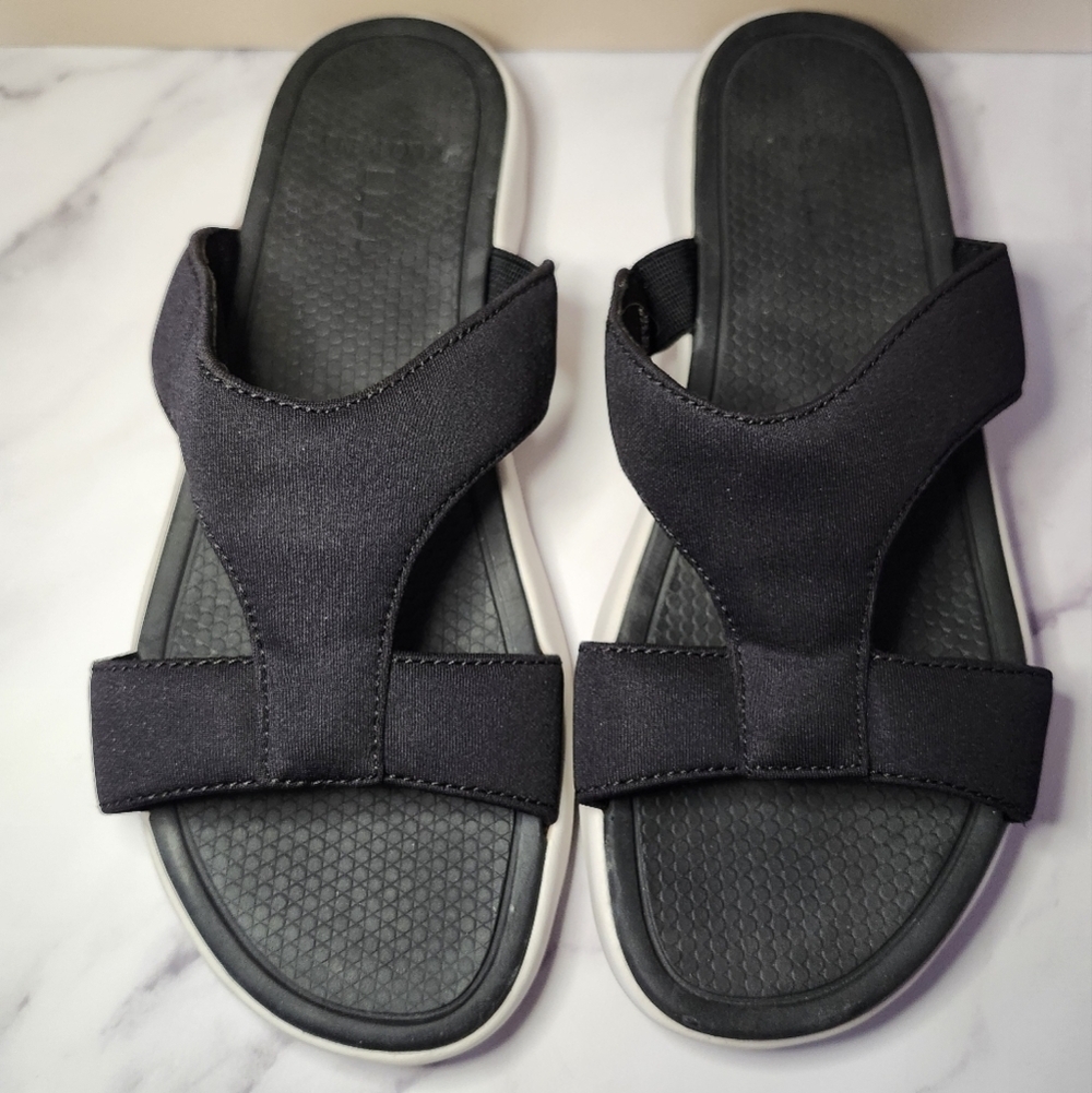 Lands End Slip on Sandals Black Size 7 - Picture 2 of 6